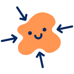 Soft orange mouldable earplug icon showing flexible material adapting to individual ear sizes.